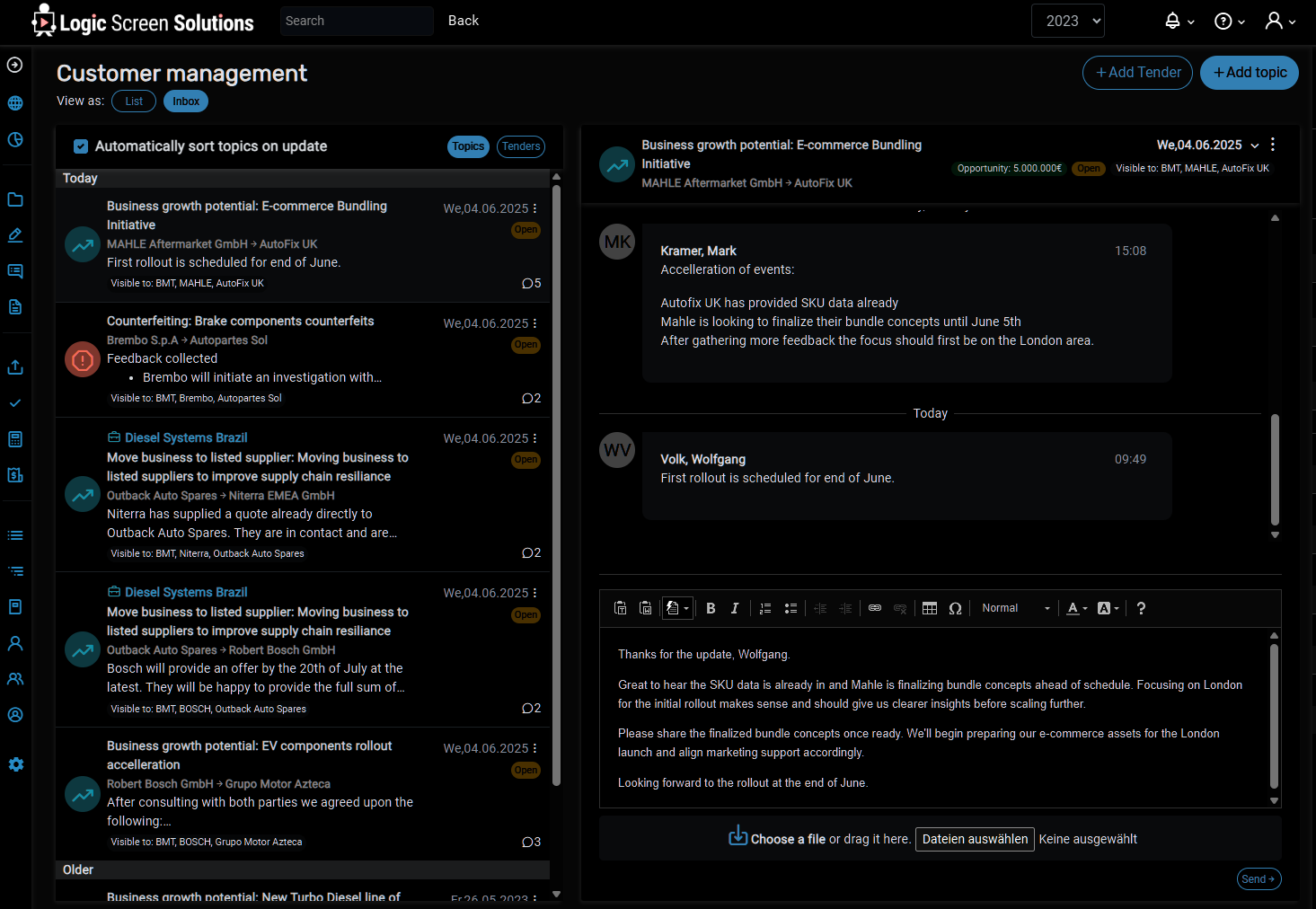 IMS · CUSTOMER MANAGEMENT